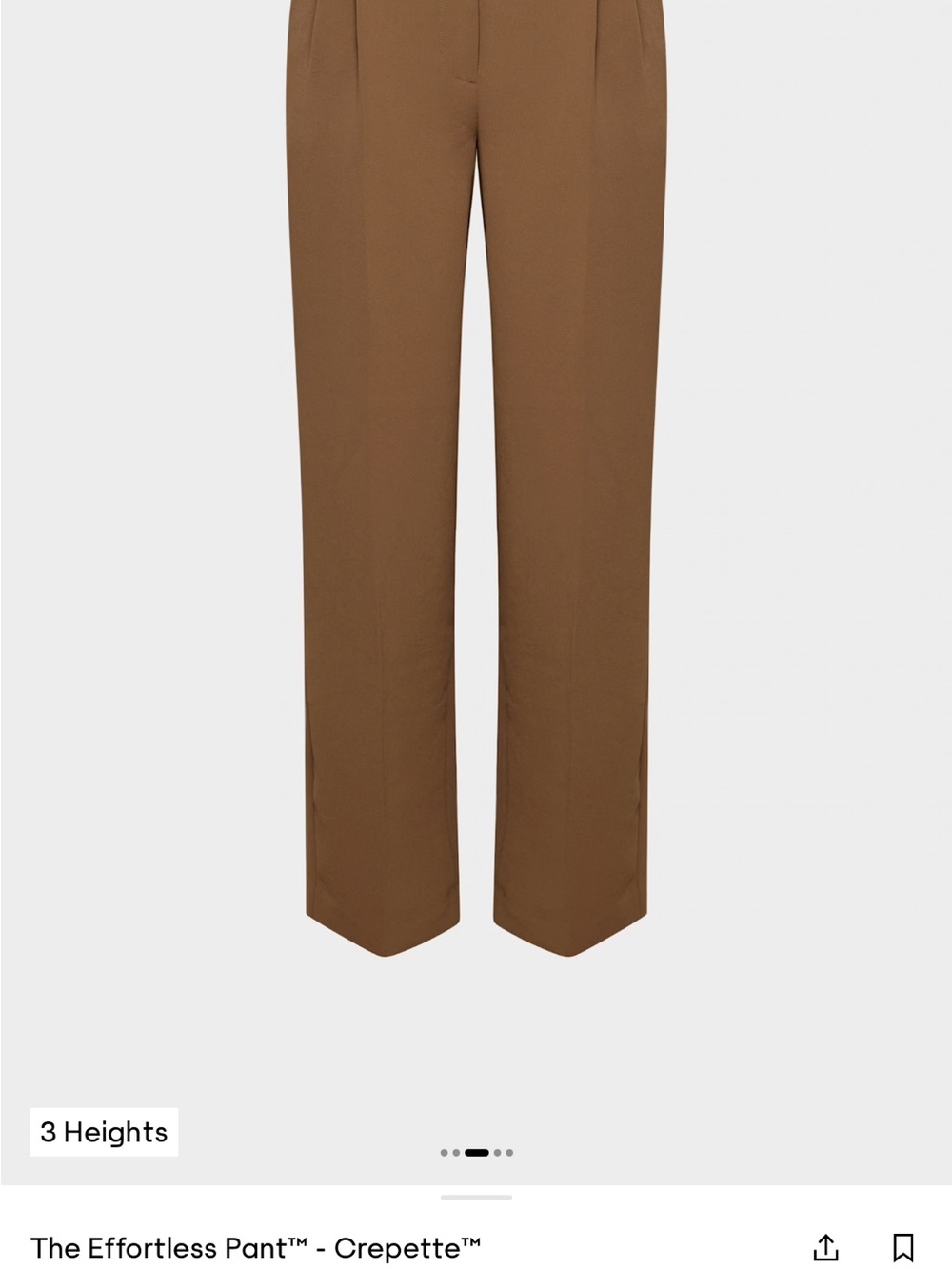 Aritzia Effortless Crepette Pants in Chocolatier Brown